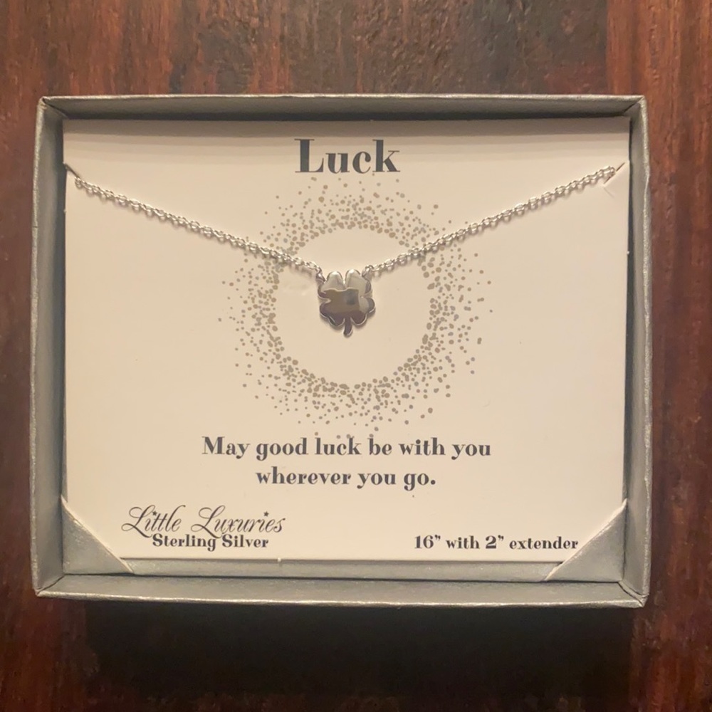 NEW Sterling Silver Four Leaf Clover Necklace